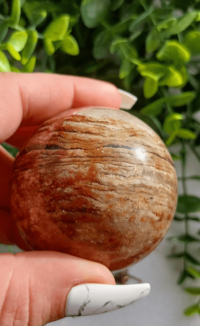 Red Thousand Layer Quartz with Black Rutile 218g