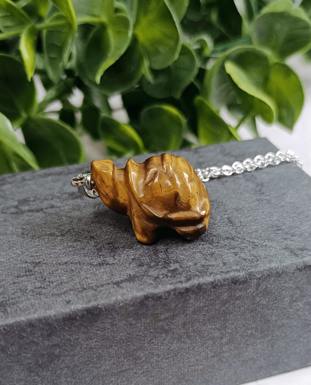 Tiger's Eye Turtle Pendant