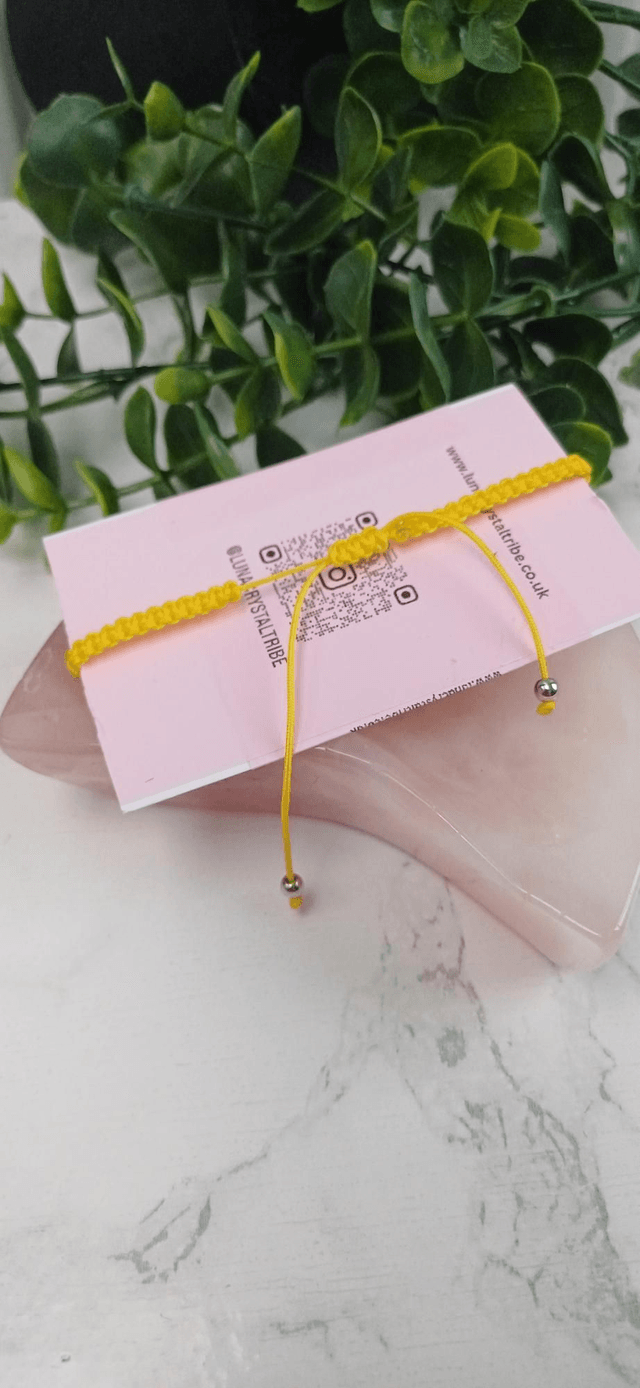 Citrine Cross Adjustable Bracelet 