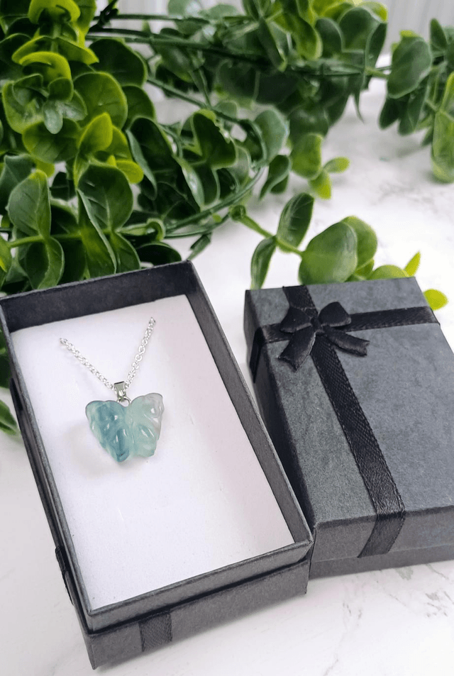 Fluorite Butterfly Pendant