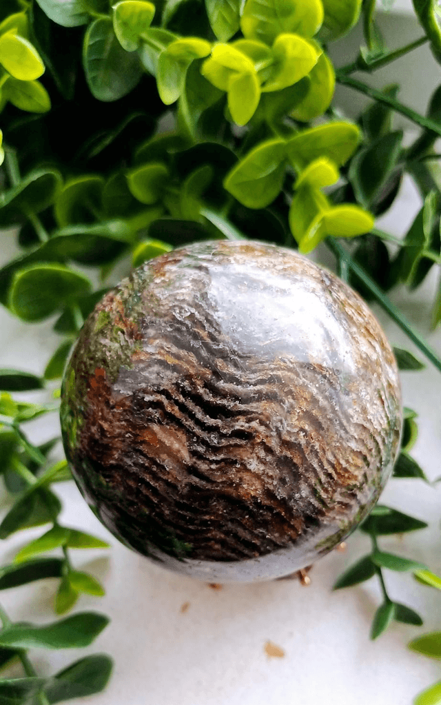 Black Thousand Layer Quartz Sphere 248g