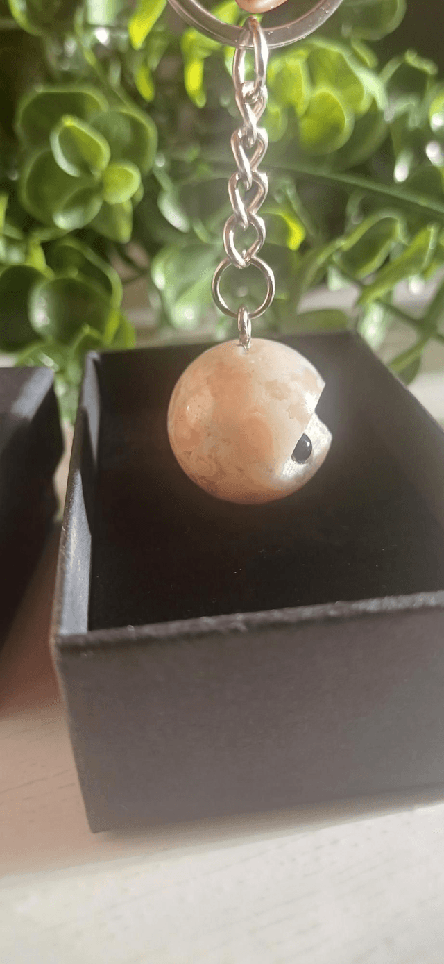 Flower Agate Pocket Critter Key Chain #1