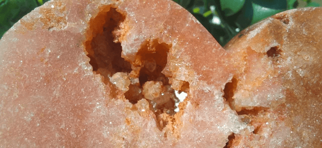 Pink Amethyst Heart with Citrine