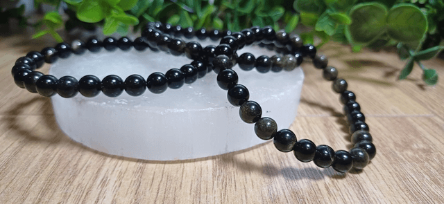 Golden Sheen Obsidian 6mm Bracelet