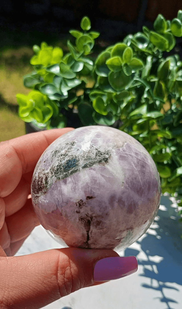 Kunzute Square with Tourmaline inclusions