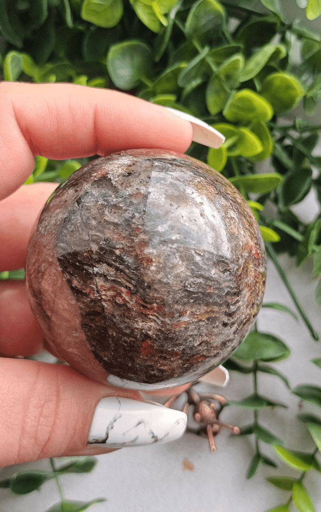 Black Thousand Layer Quartz Sphere 248g