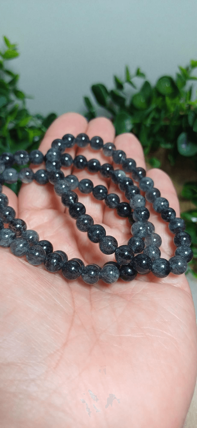 Black Tourmaline in Quartz 6mm
