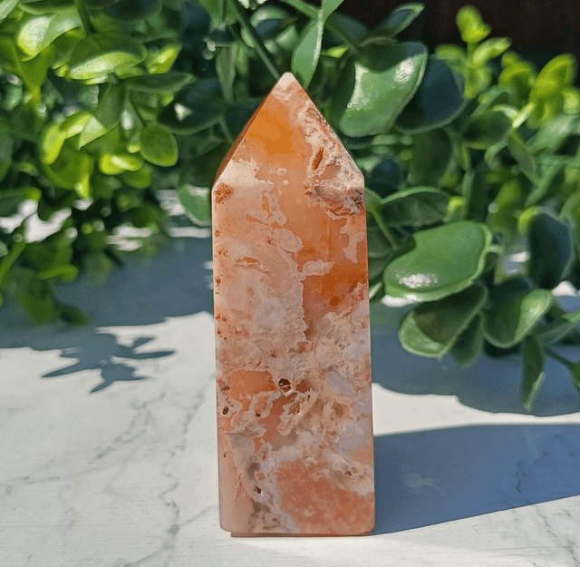 Carnelian and Flower Agate Tower 2