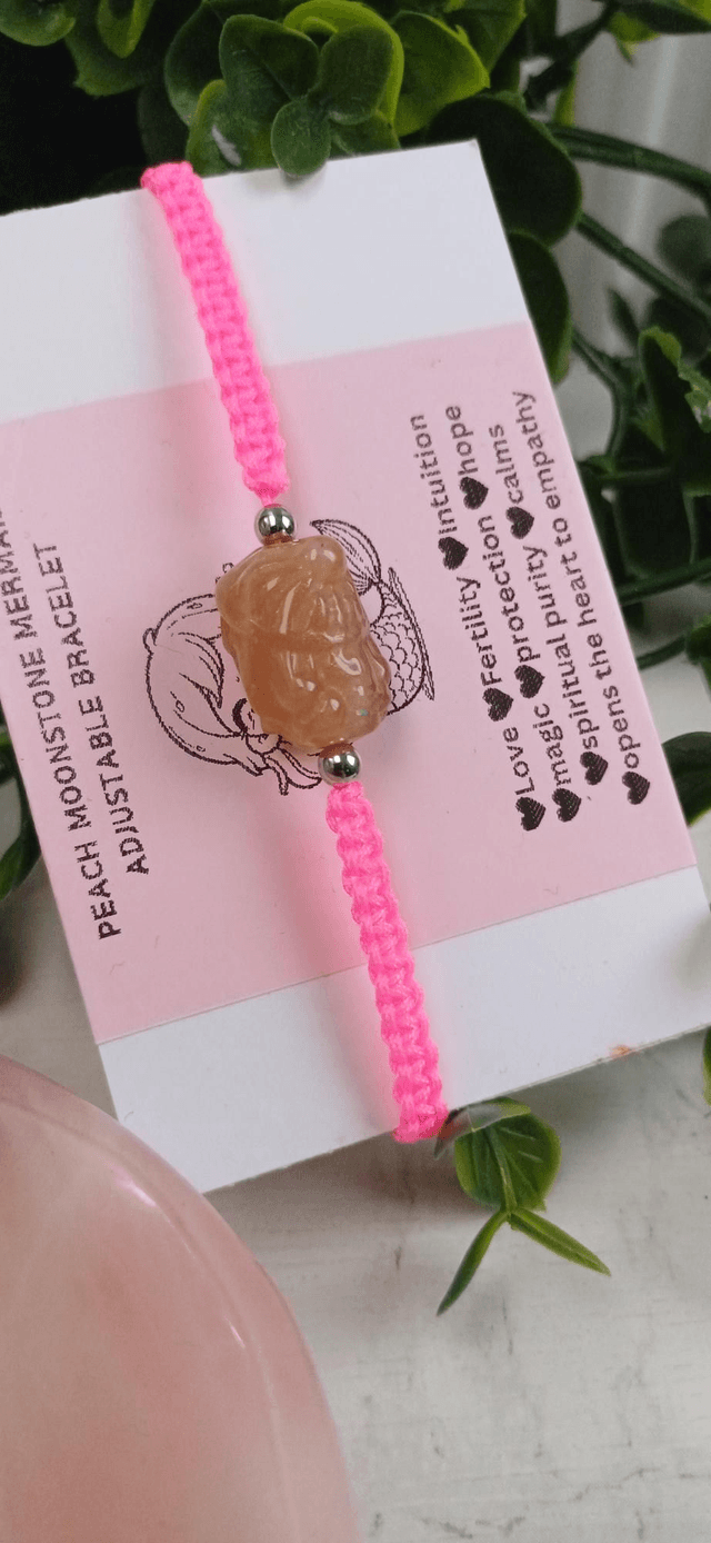 Moonstone Mermaid Adjustable Bracelet