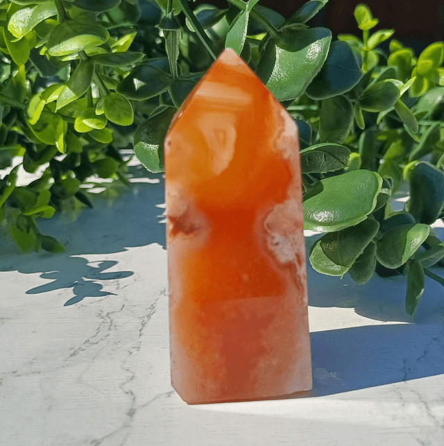 Carnelian and Flower Agate Tower 2