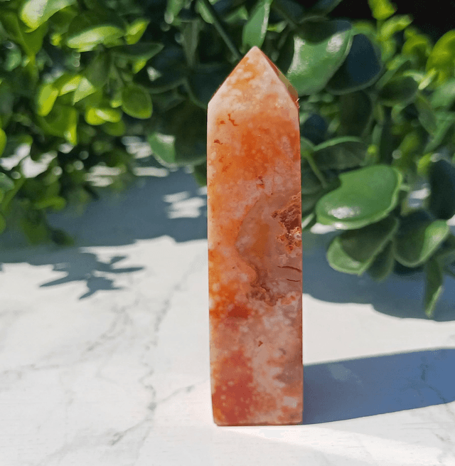 Carnelian and Flower Agate Tower 3