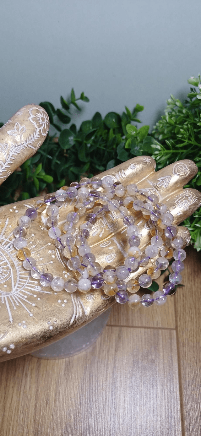Amethyst & Citrine 6mm Bracelet