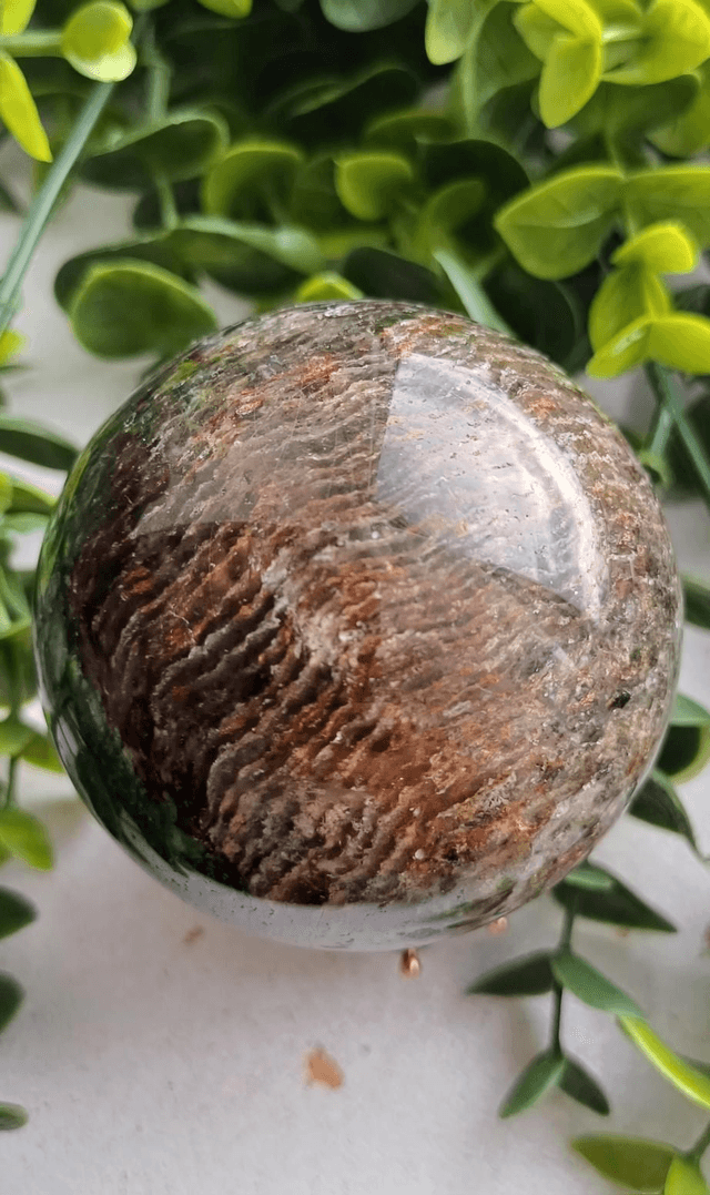 Black Thousand Layer Quartz Sphere 248g