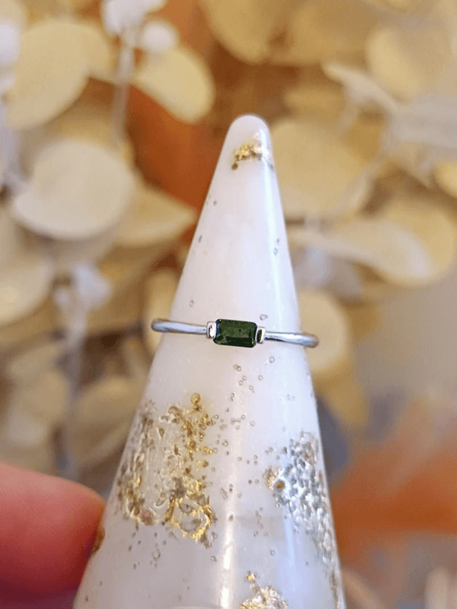 Peridot Adjustable Plated Ring