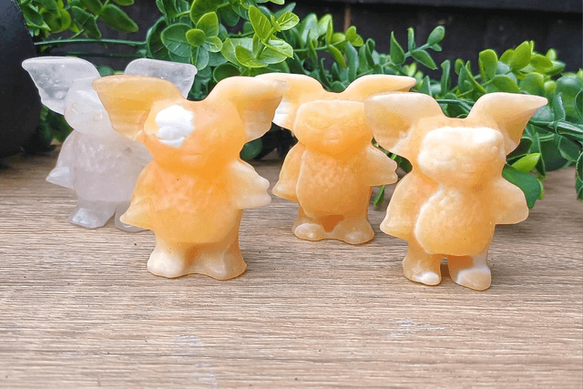 Orange Calcite and Rose Quartz Gizmo 