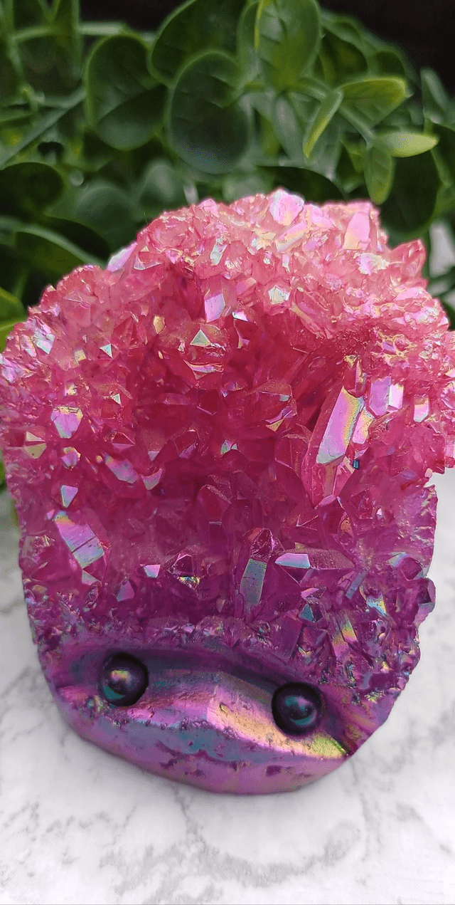 Crystal Critter Elysia. Aura Clear Quartz