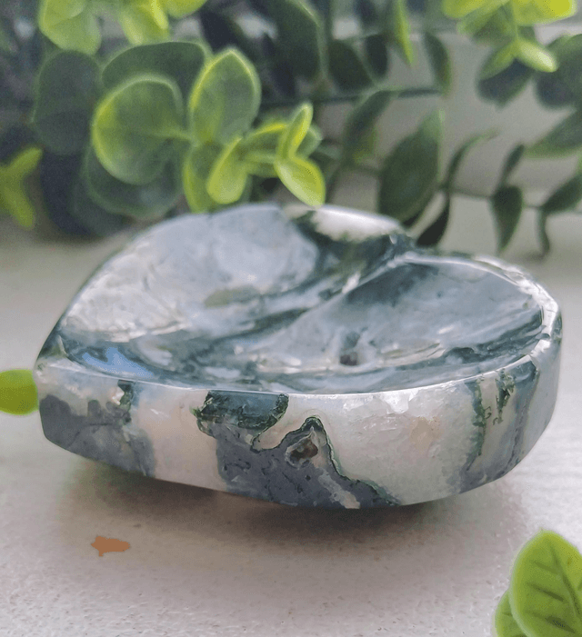 Moss Agate Trinket Dish