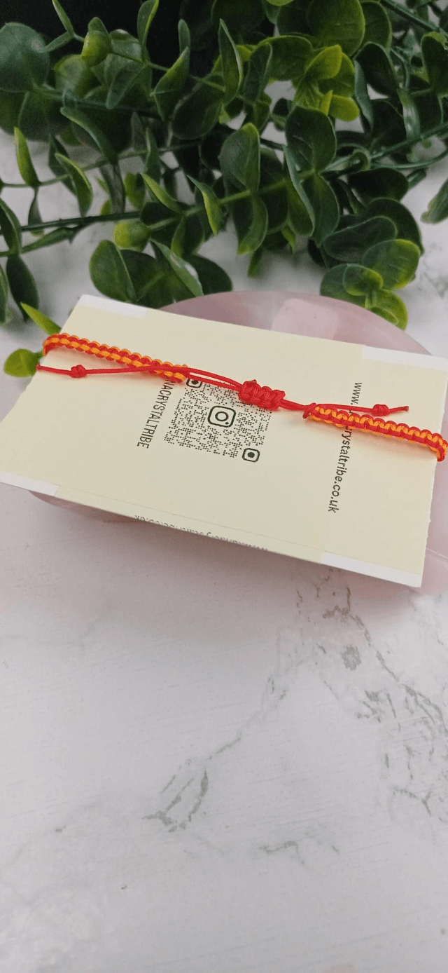 Fluorite Harry Potter Adjustable Bracelet in Gryffindor colours