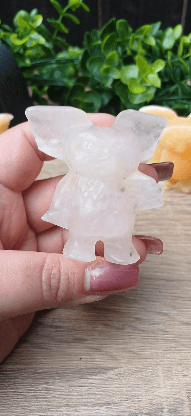 Orange Calcite and Rose Quartz Gizmo 