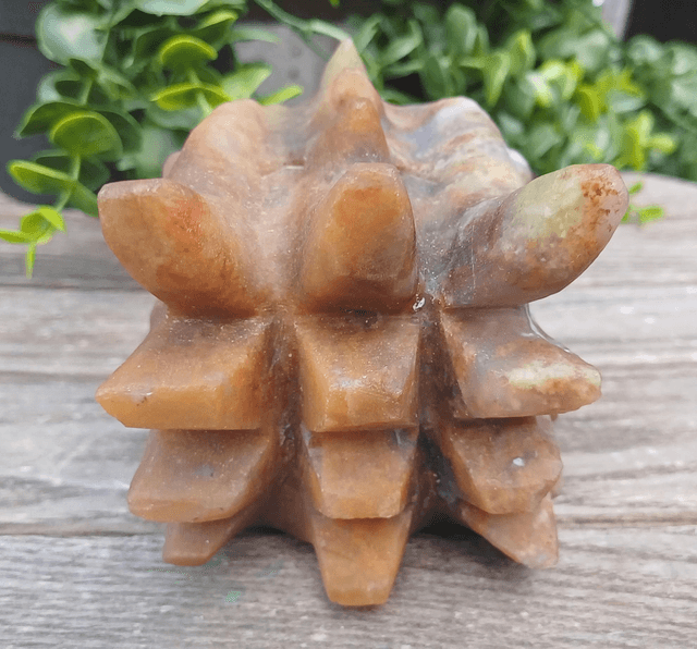 Large Moss Agate Dragon Head (1.445kg)