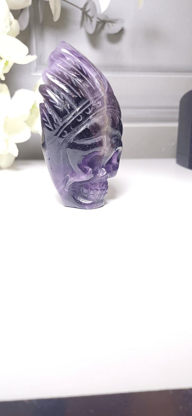 Amethyst Native American Skull