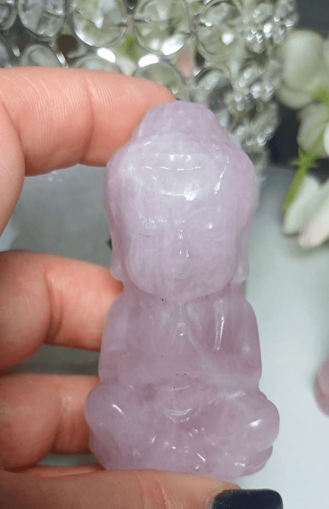 Buddha Rose Quartz, Fluorite, Clear Quartz