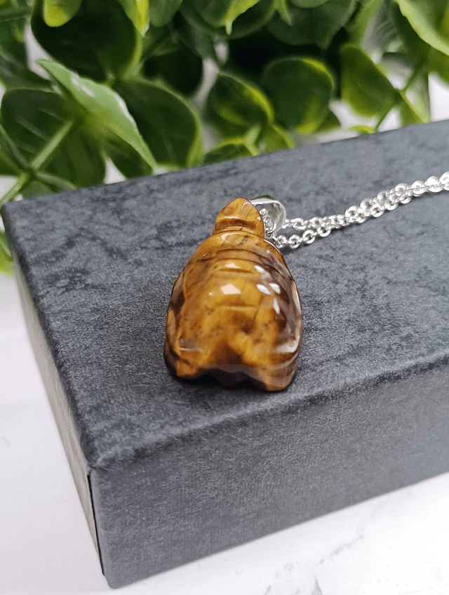 Tiger's Eye Turtle Pendant