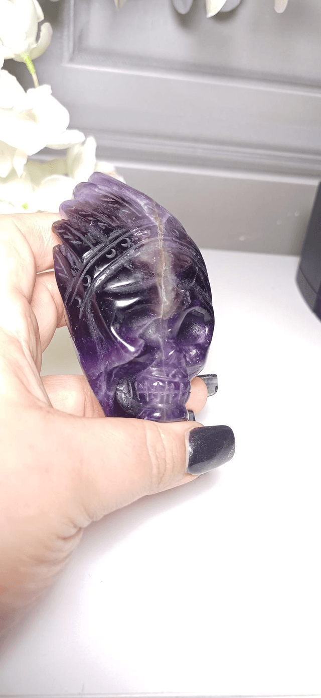 Amethyst Native American Skull