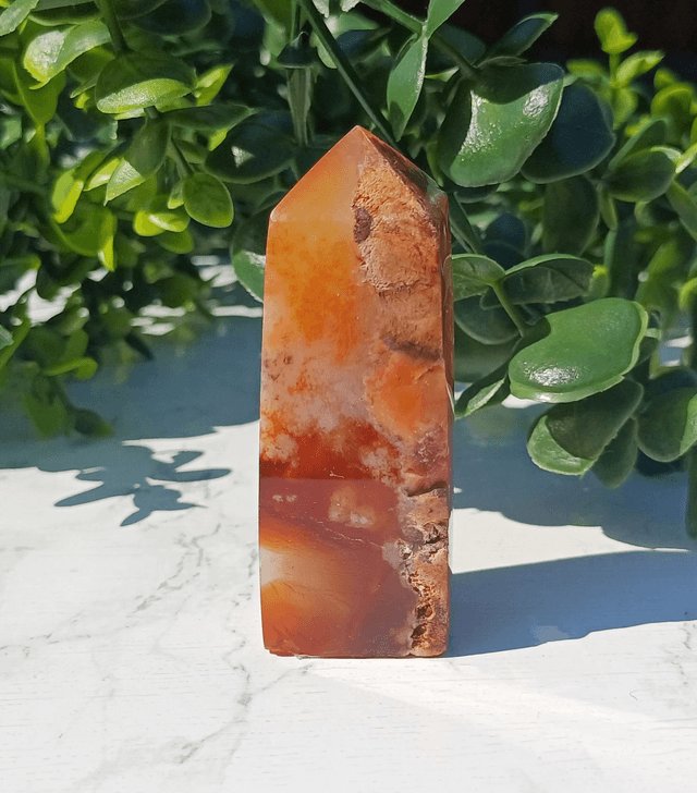 Carnelian and Flower Agate Tower 1