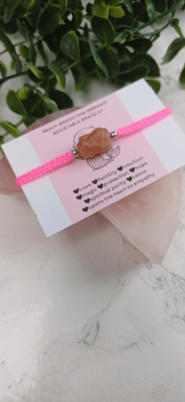 Moonstone Mermaid Adjustable Bracelet