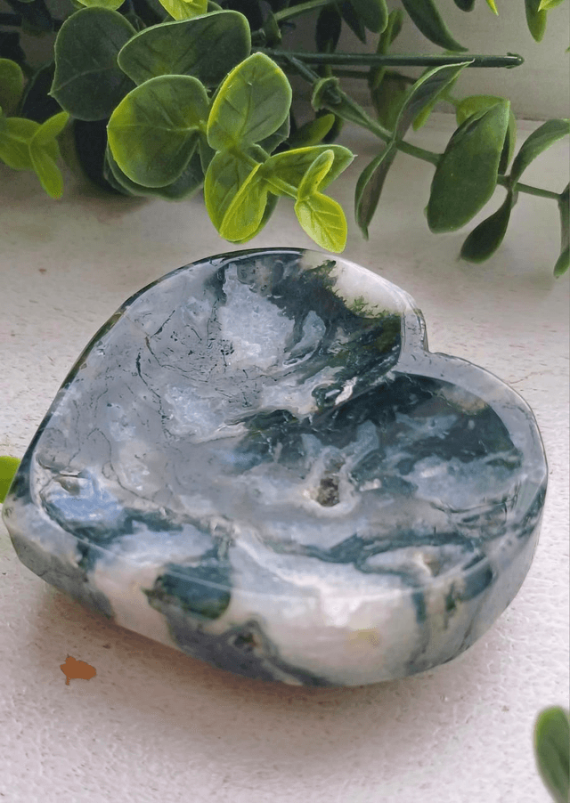 Moss Agate Trinket Dish