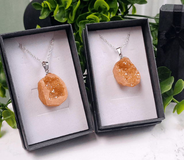 Aura Druzy Quartz Pendant