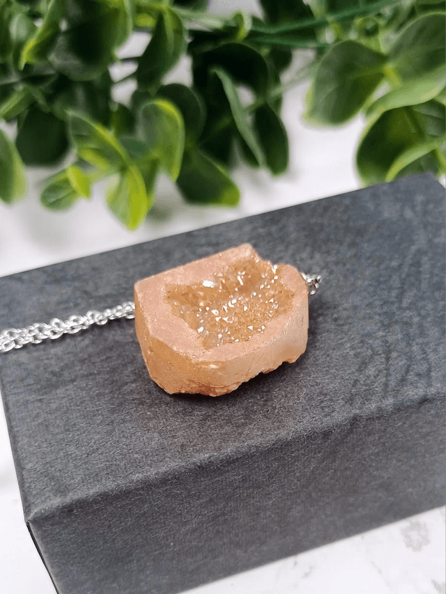 Aura Druzy Quartz Pendant
