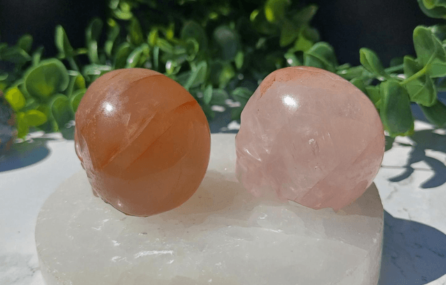 Fire Quartz (Heamatoid Quartz) Skulls