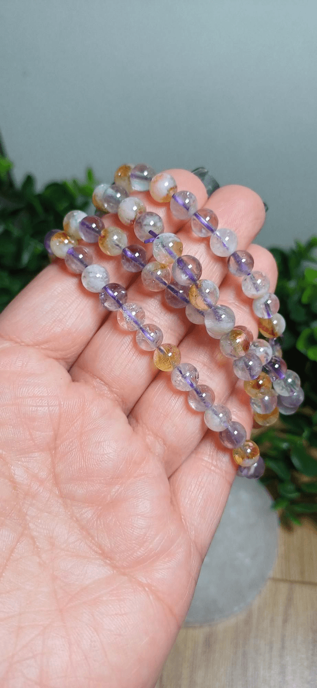 Amethyst & Citrine 6mm Bracelet