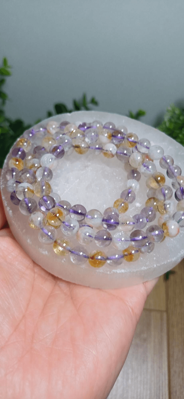 Amethyst & Citrine 6mm Bracelet