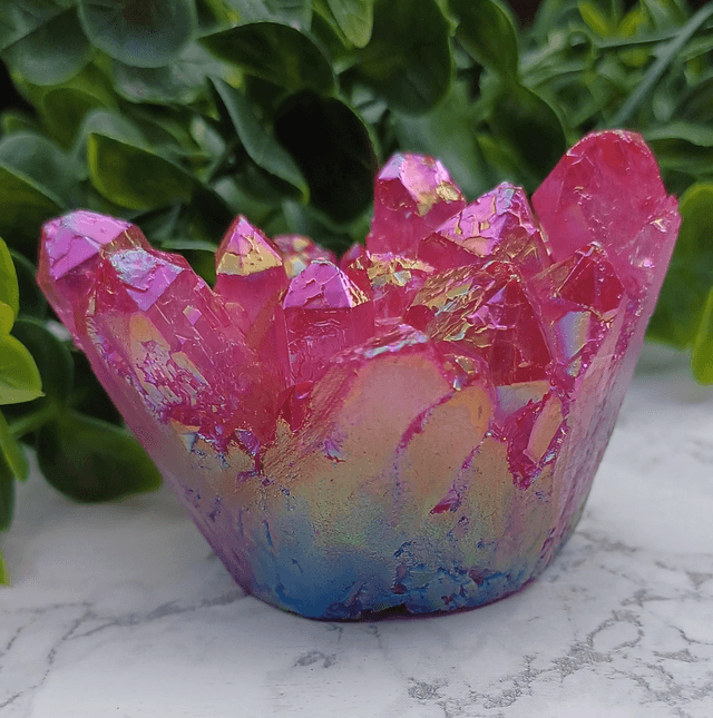 Crystal Critter Roseberry. Aura Clear Quartz