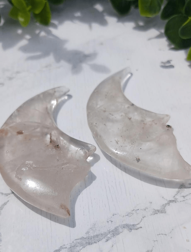 Clear Quartz Moon Face