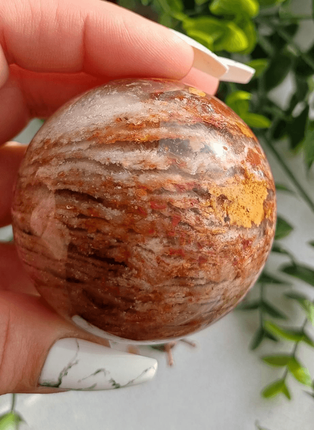 Red Thousand Layer Quartz with Black Rutile 218g