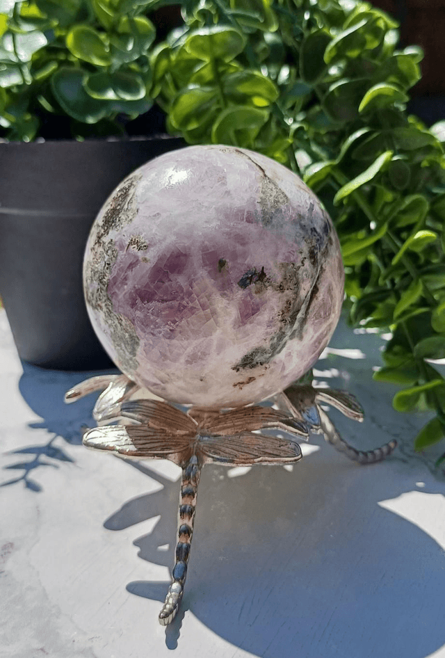 Kunzute Square with Tourmaline inclusions