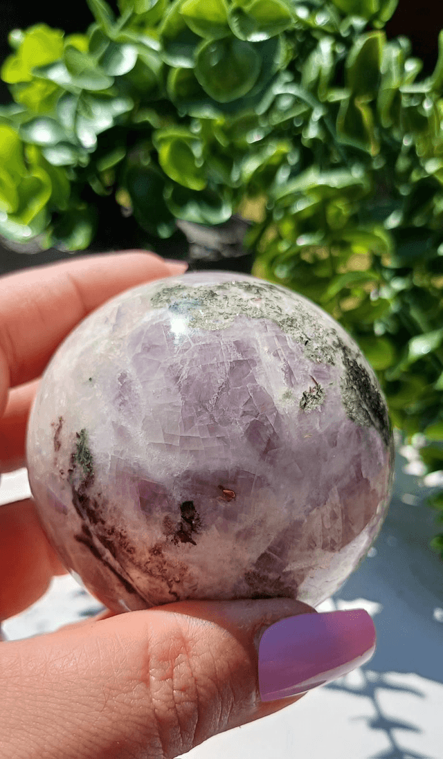 Kunzute Square with Tourmaline inclusions