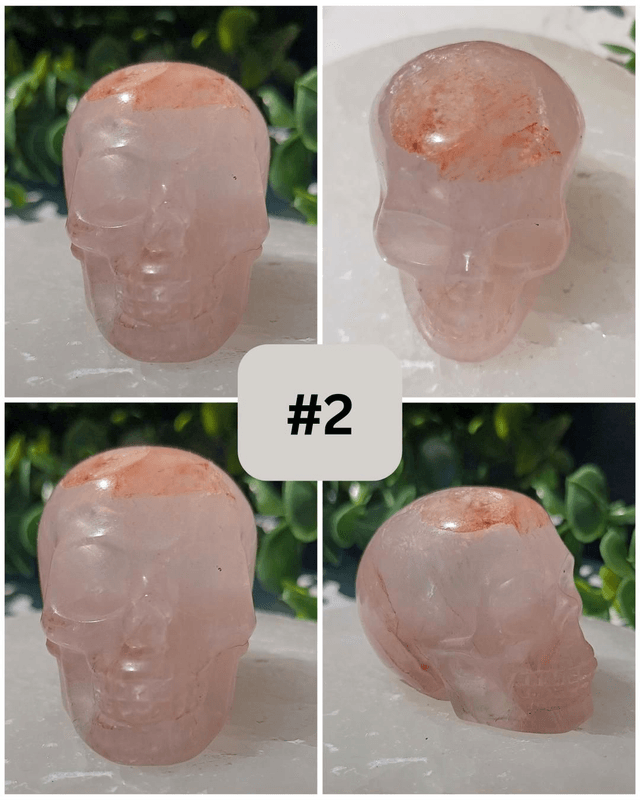 Fire Quartz (Heamatoid Quartz) Skulls