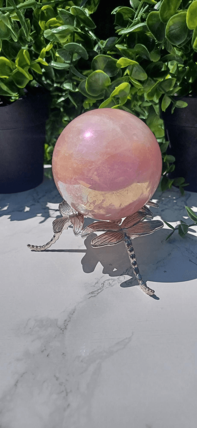 Aura Rose Quartz Sphere