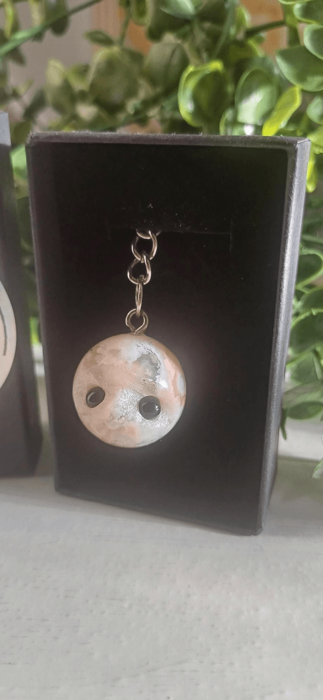 Flower Agate Pocket Critter Key Chain #1