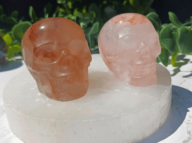 Fire Quartz (Heamatoid Quartz) Skulls