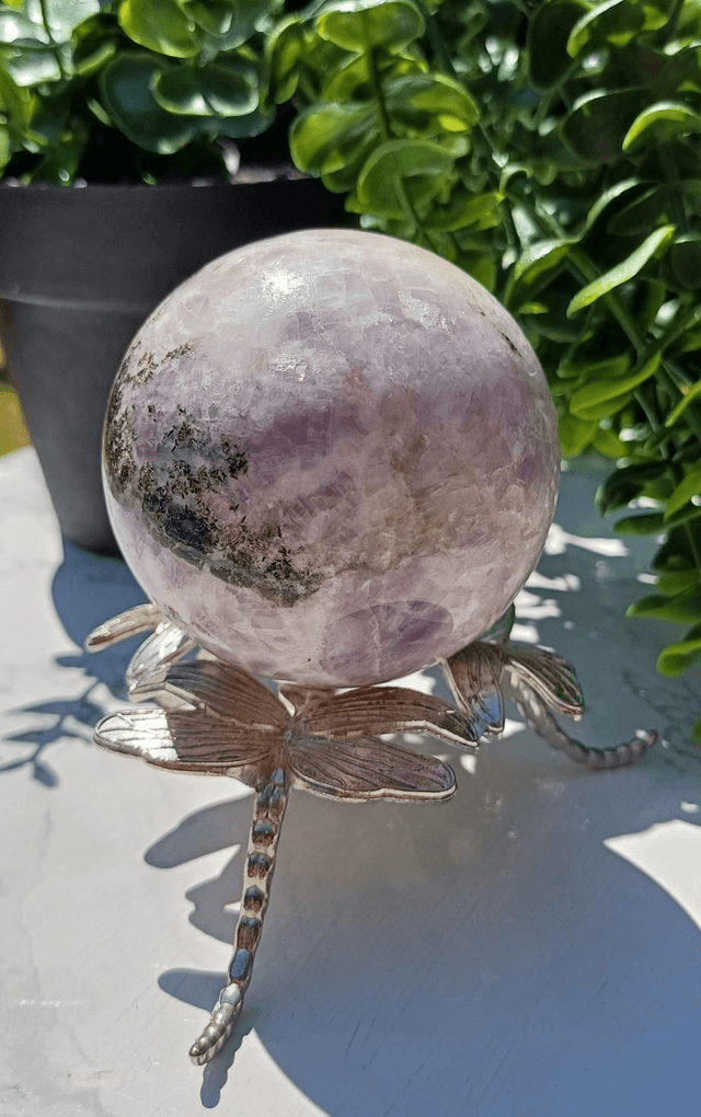 Kunzute Square with Tourmaline inclusions