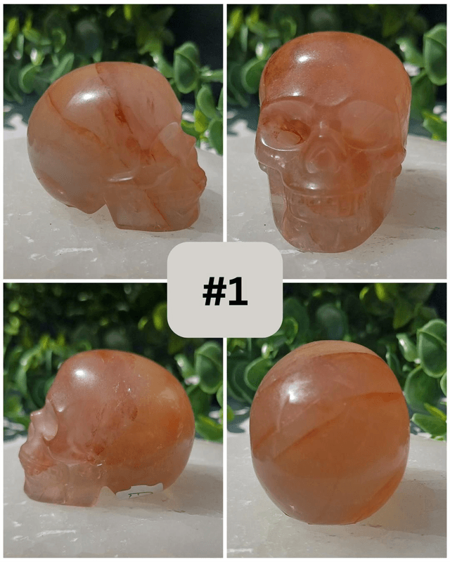 Fire Quartz (Heamatoid Quartz) Skulls
