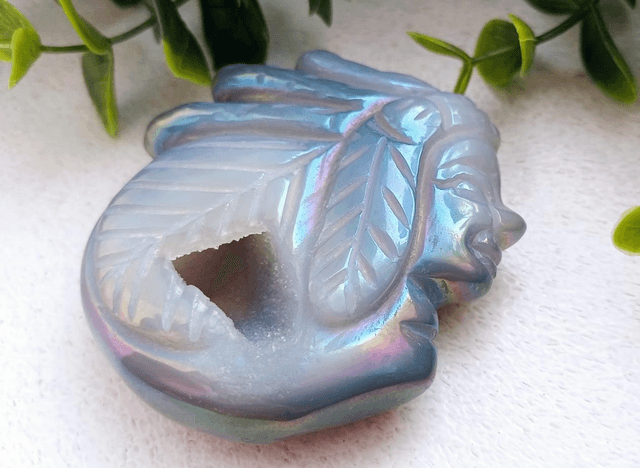Aura Agate Druzy Native American 78g