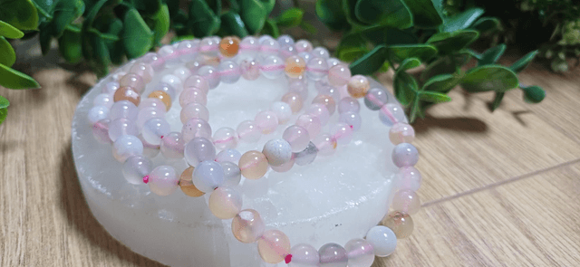 Flower Agate 6mm Bracelet 