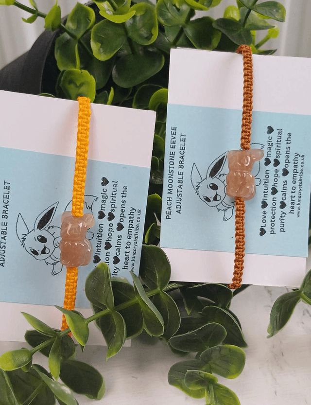 Peach Moonstone Evee Adjustable Bracelet
